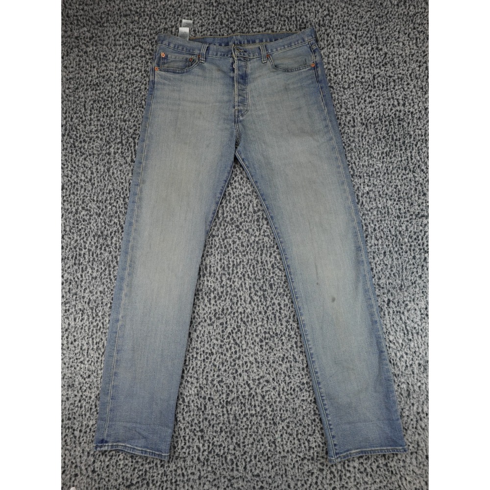 Levi's‎ 501 Original Fit Mens 34x34 Light Wash Blue Straight Leg Jeans